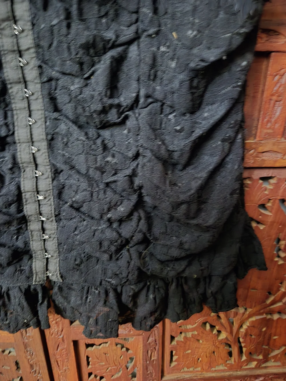 Ing Black Ruffle Button-Front Blouse - Picture 5 of 10